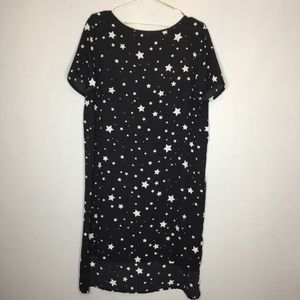 Belle & Sky Black White Star Dress XL